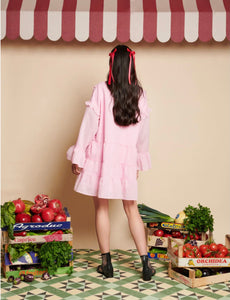 Cranberry bow Mini Dress